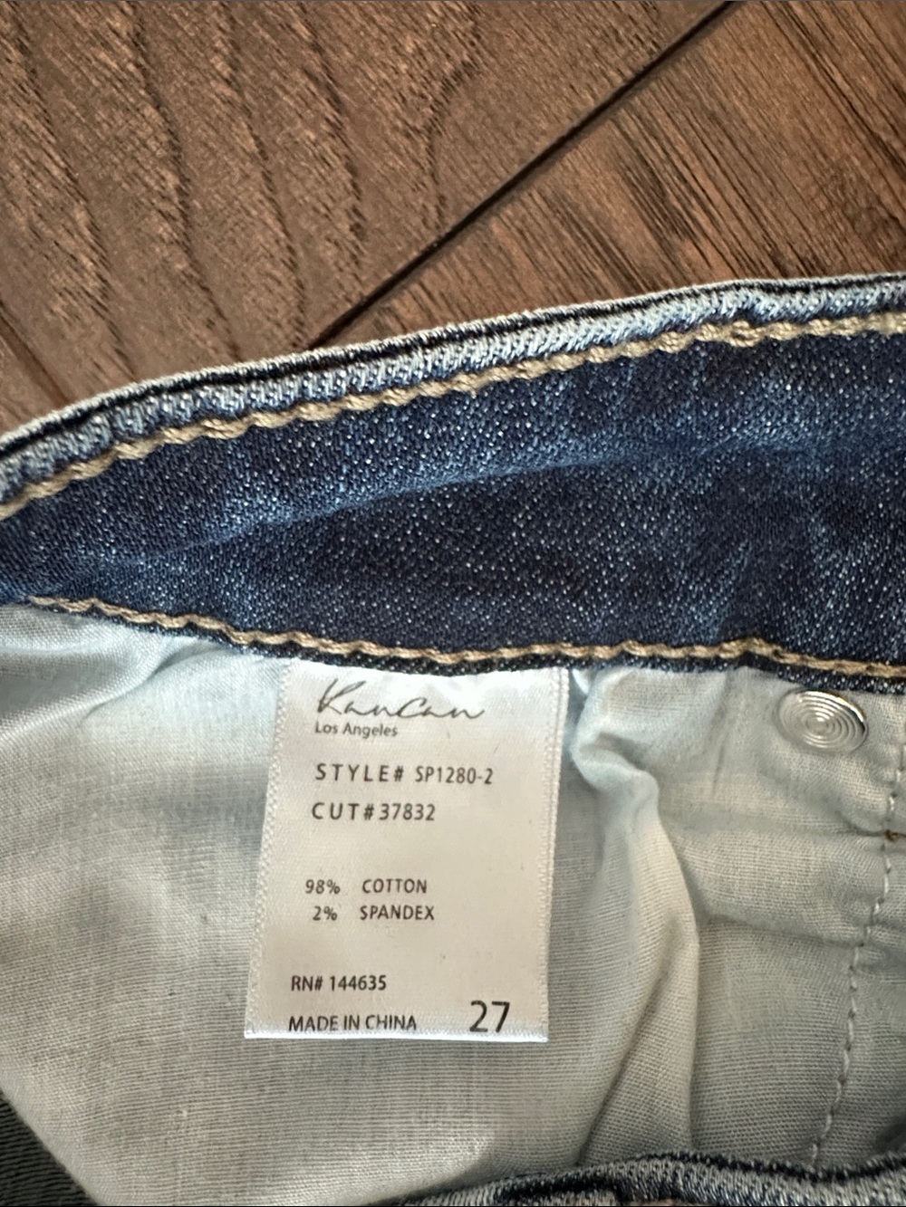 KanCan Dark Blue Distressed Skinny Jeans - Picture 3 of 5